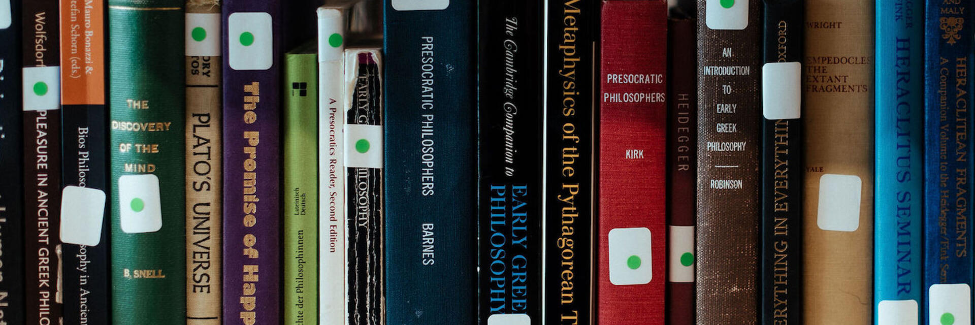 image of books on a shelf in TU library