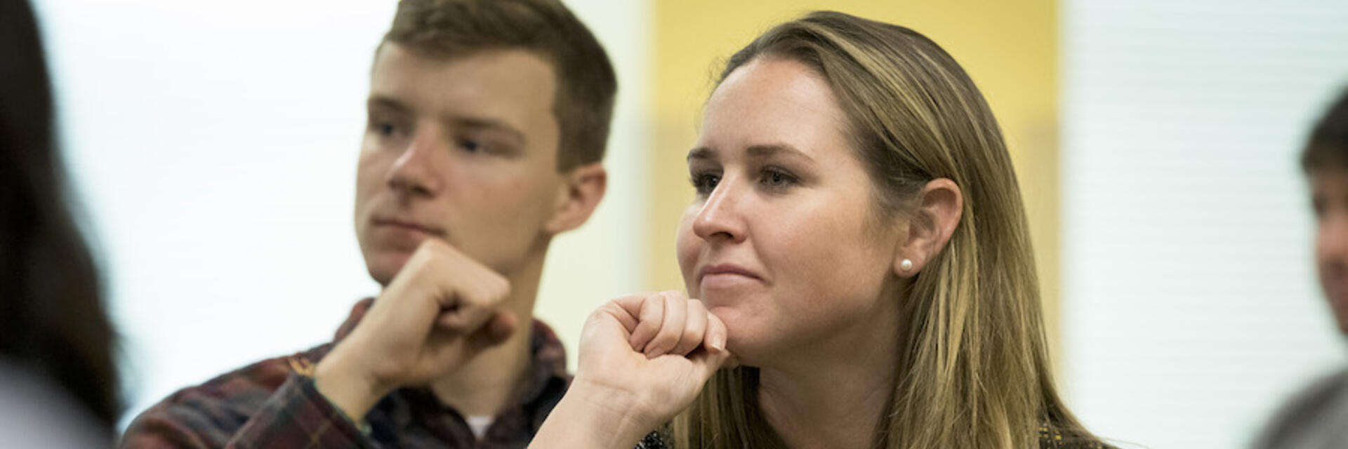 image of Erin Dwyer in a public policy class