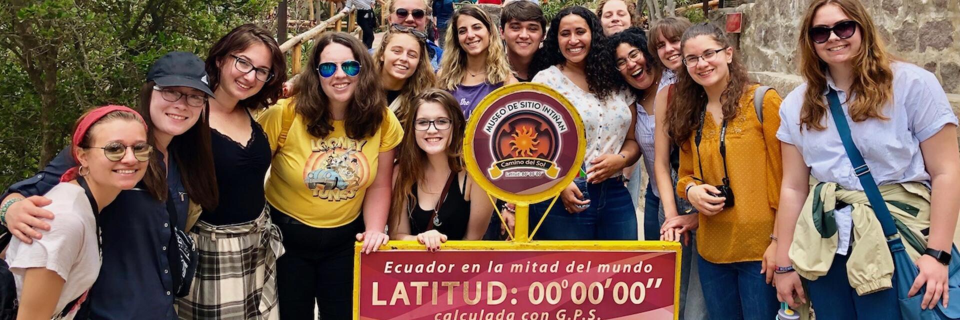 group photo of Spanish students studying abroad in Spain