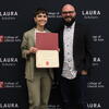 image of LAURA student and Professor Steve Windisch standing informs of a backdrop