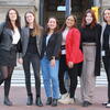 grad students standing in front of city hall