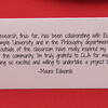 image of a student testimonial on a table tent for the 2022 LAURA ceremony