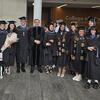 image of the class of '24 MPP Graduates in a group in their caps and gowns