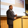 image of Nyron Crawford presenting at Temple Talks