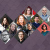 image of PPL fellows in a diamond shape over a purple background
