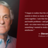 image of Professor Steven Belenko wearing a blue collar shirt and on the other side of the slide there is text