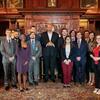 image of John Featherman with students at the Capitol